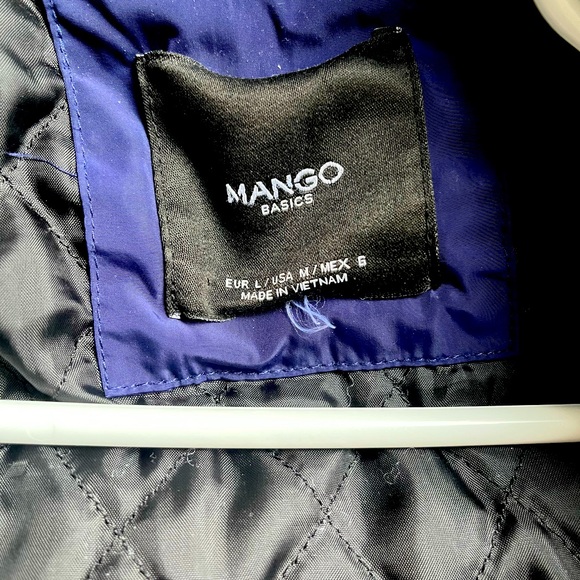 Dark purple/navy blue winter coat with real geese filling - Picture 5 of 6